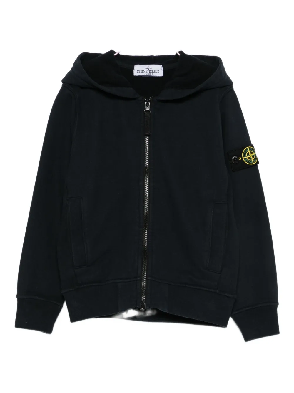 Stone Island Junior zip-up hoodie | Black | Image 1