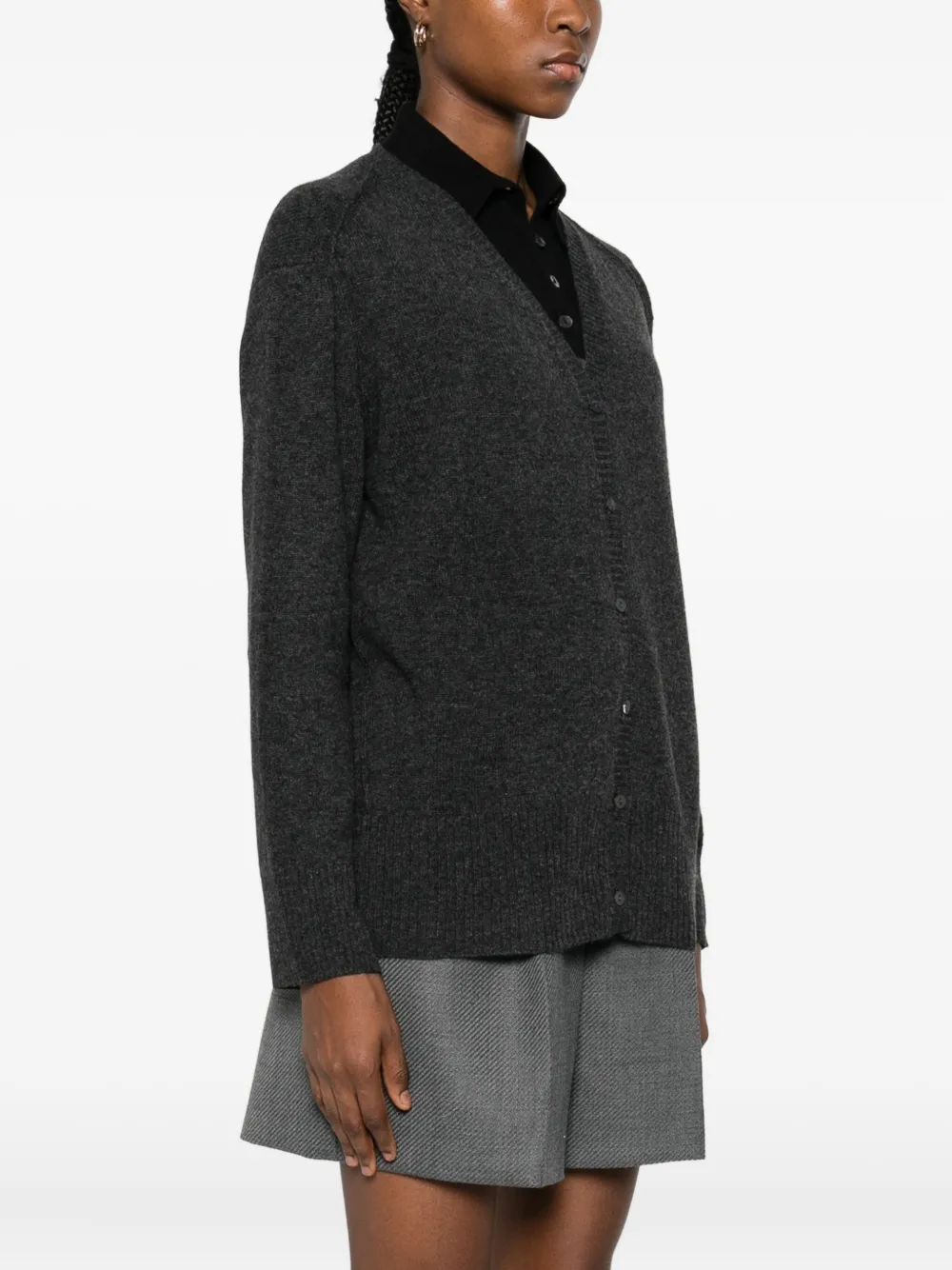 Be You Buttoned Cardigan In Gray