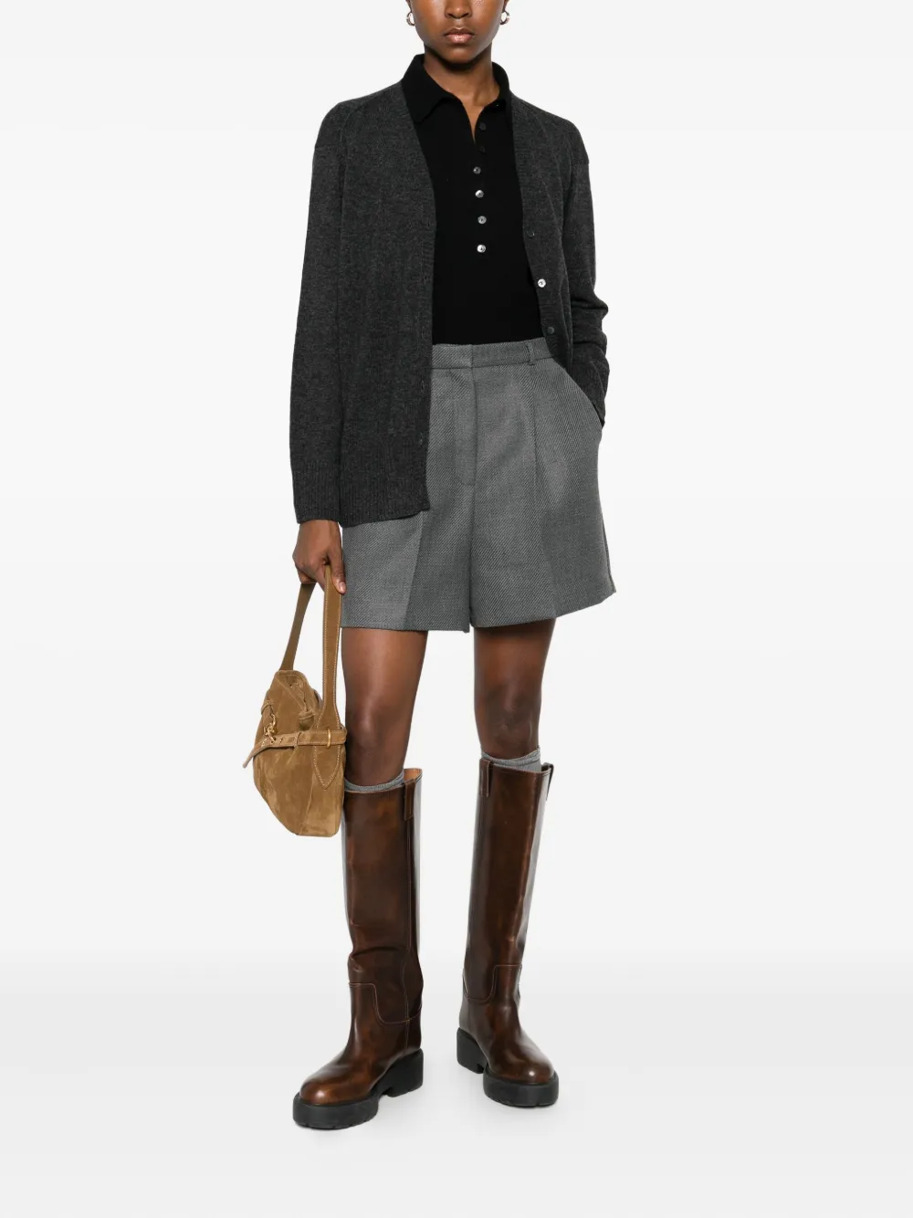 Be You Buttoned Cardigan In Gray