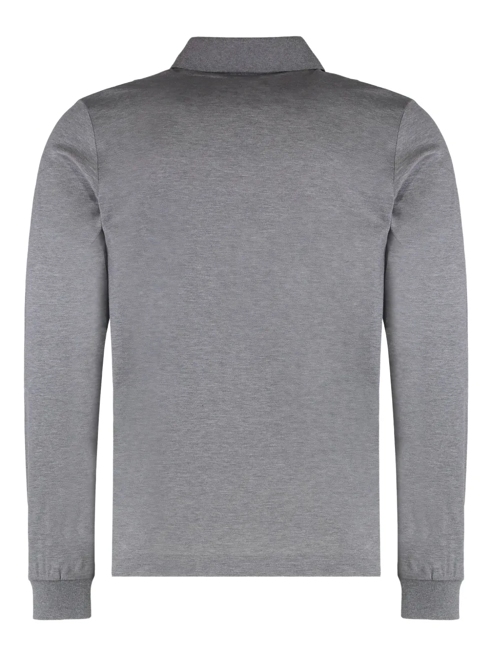 Paul & Shark logo-detail long-sleeve polo shirt - Grijs