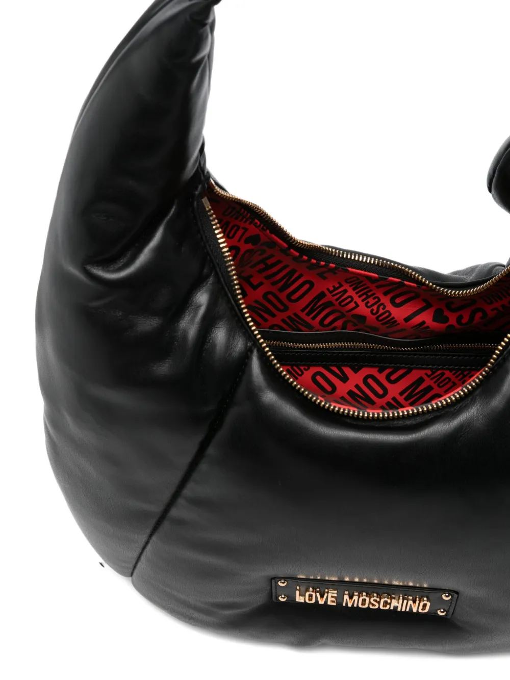 Love Moschino Puffy Shoulder Bag In Burgundy