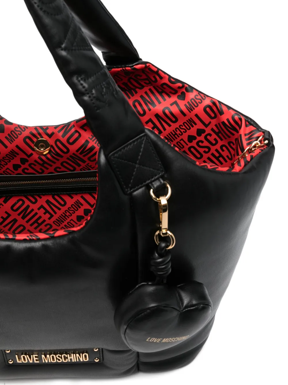 Love Moschino Padded Tote Bag In Black
