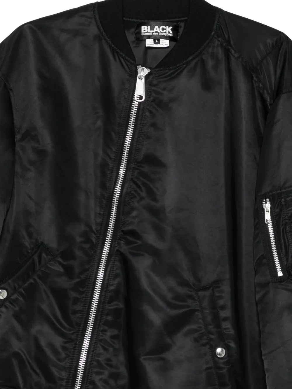 Comme Des Garçons Zip-up Bomber Jacket In Black
