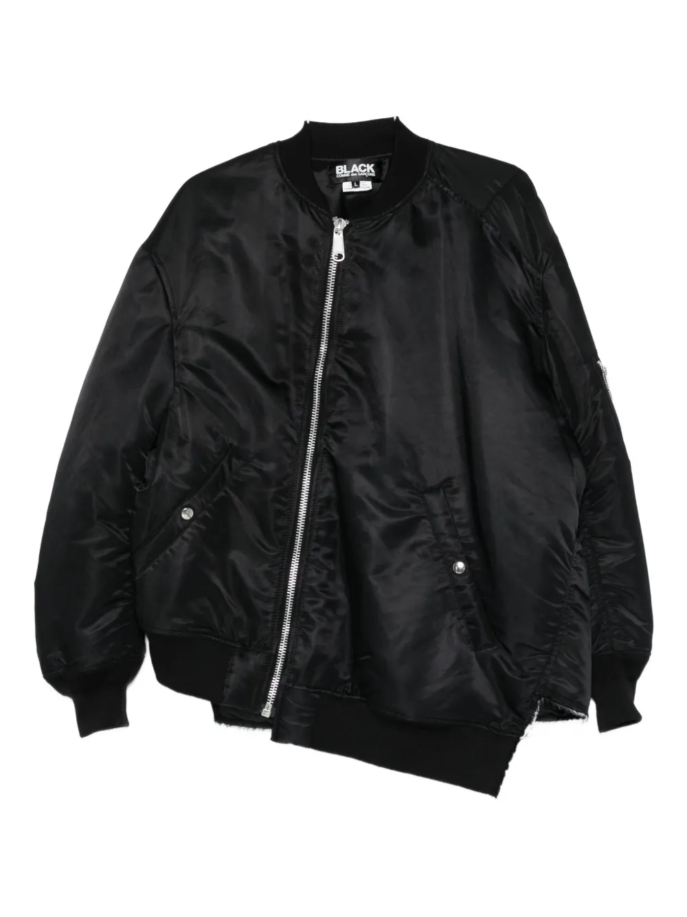 Comme Des Garçons Zip-up Bomber Jacket In Black