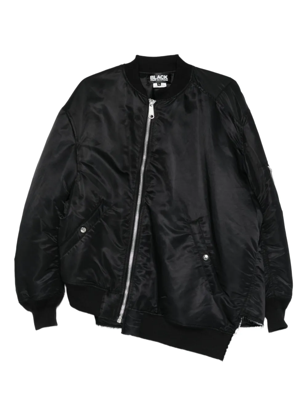 Black Comme Des Garçons zip-up bomber jacket | Black | Image 1