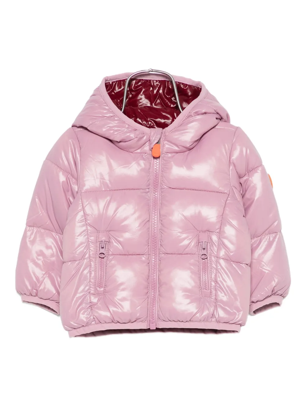 Save The Duck Babies' Hooded Zip-up Jacket In Pink