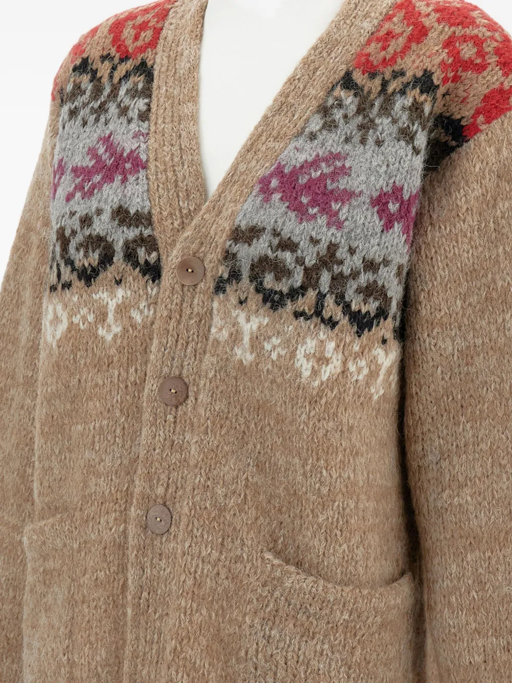 Thibault Van Der Straete Patterned-jacquard Cardigan In Multi