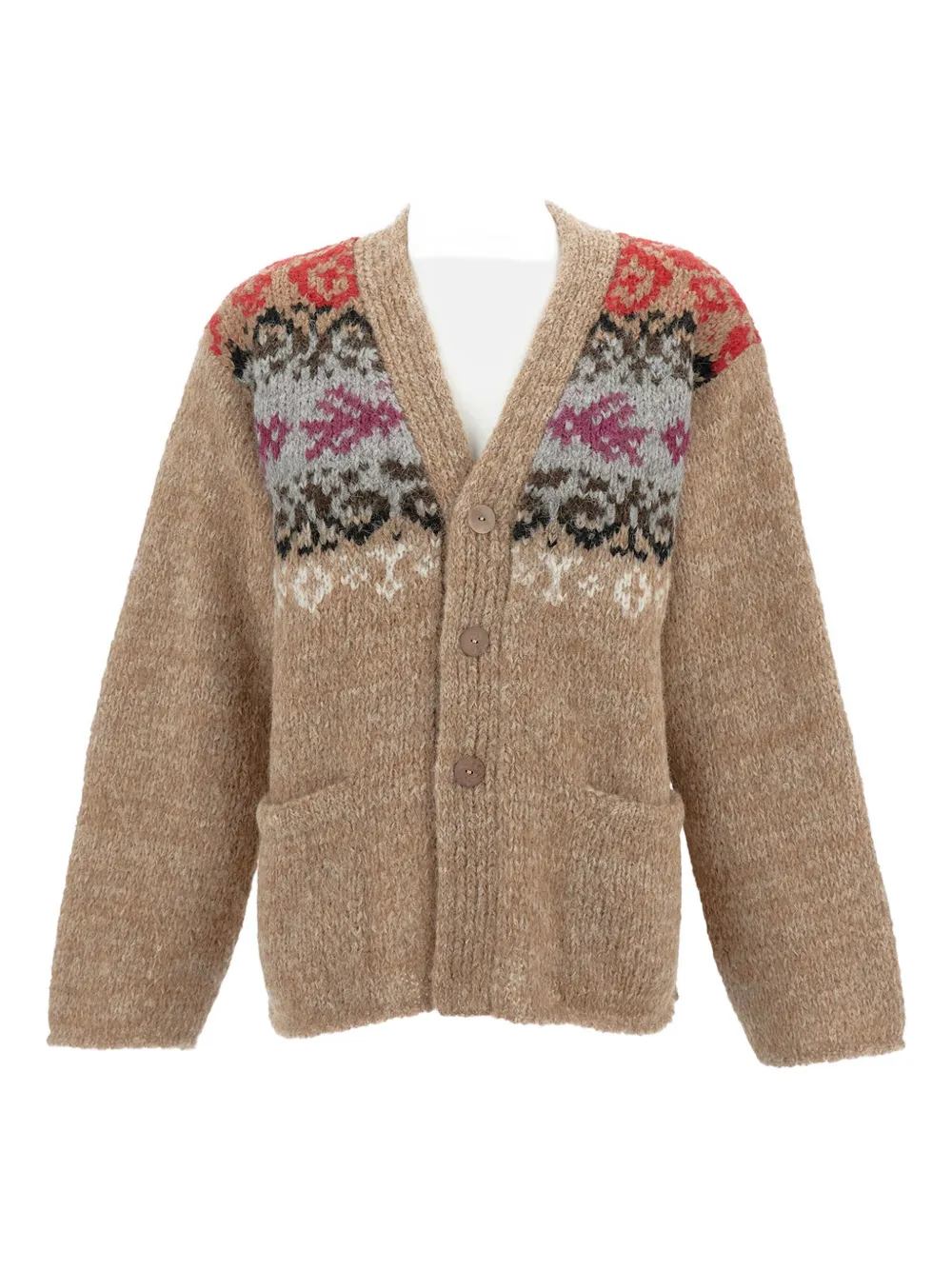 Thibault Van Der Straete Patterned-jacquard Cardigan In Multi