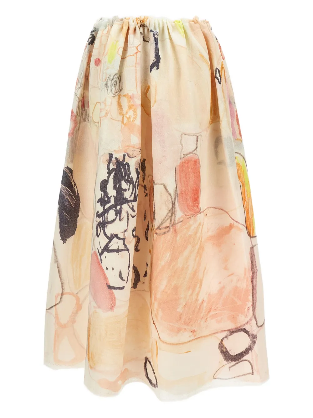 Daniela Gregis abstract-print drawstring midi skirt | Faldas largas | Image 2