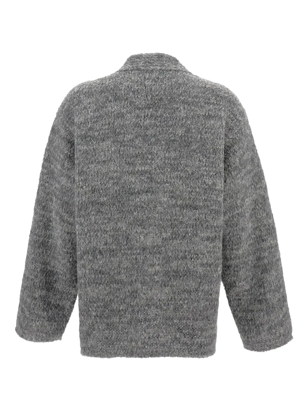 Thibault Van Der Straete Patterned-jacquard Cardigan In Gray