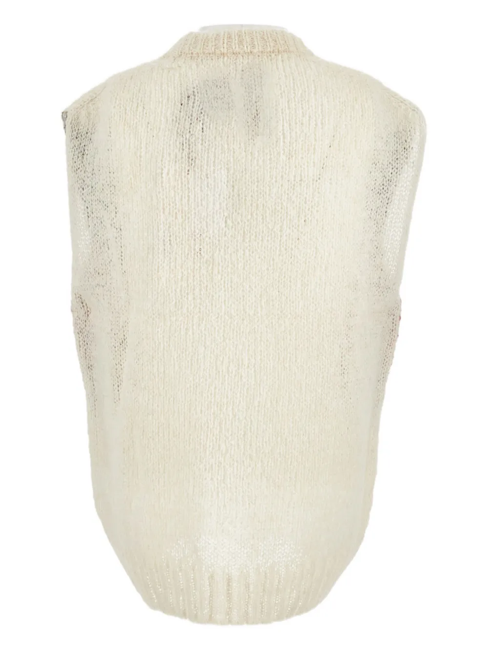 Thibault Van Der Straete Patterned-jacquard Vest In White