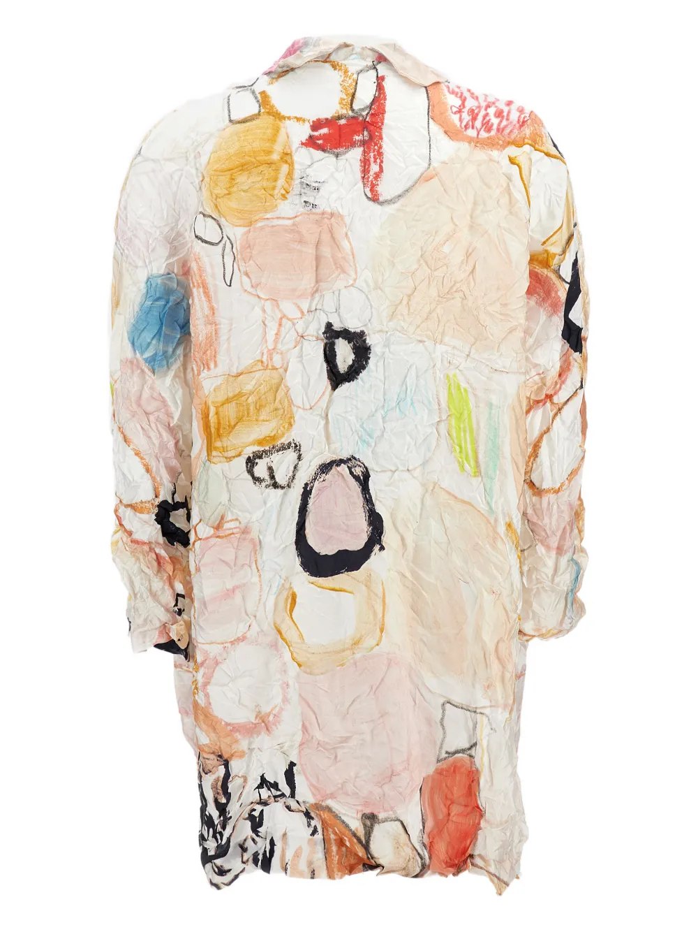 Daniela Gregis Blouse met gestrikte taille en print - Wit