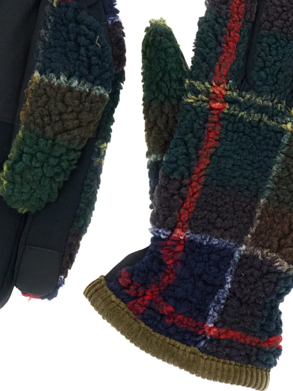 Barbour tartan-pattern gloves - Zwart