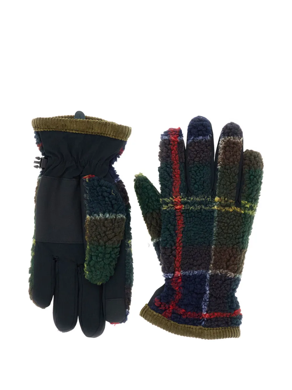 Barbour tartan-pattern gloves | Black | Image 1