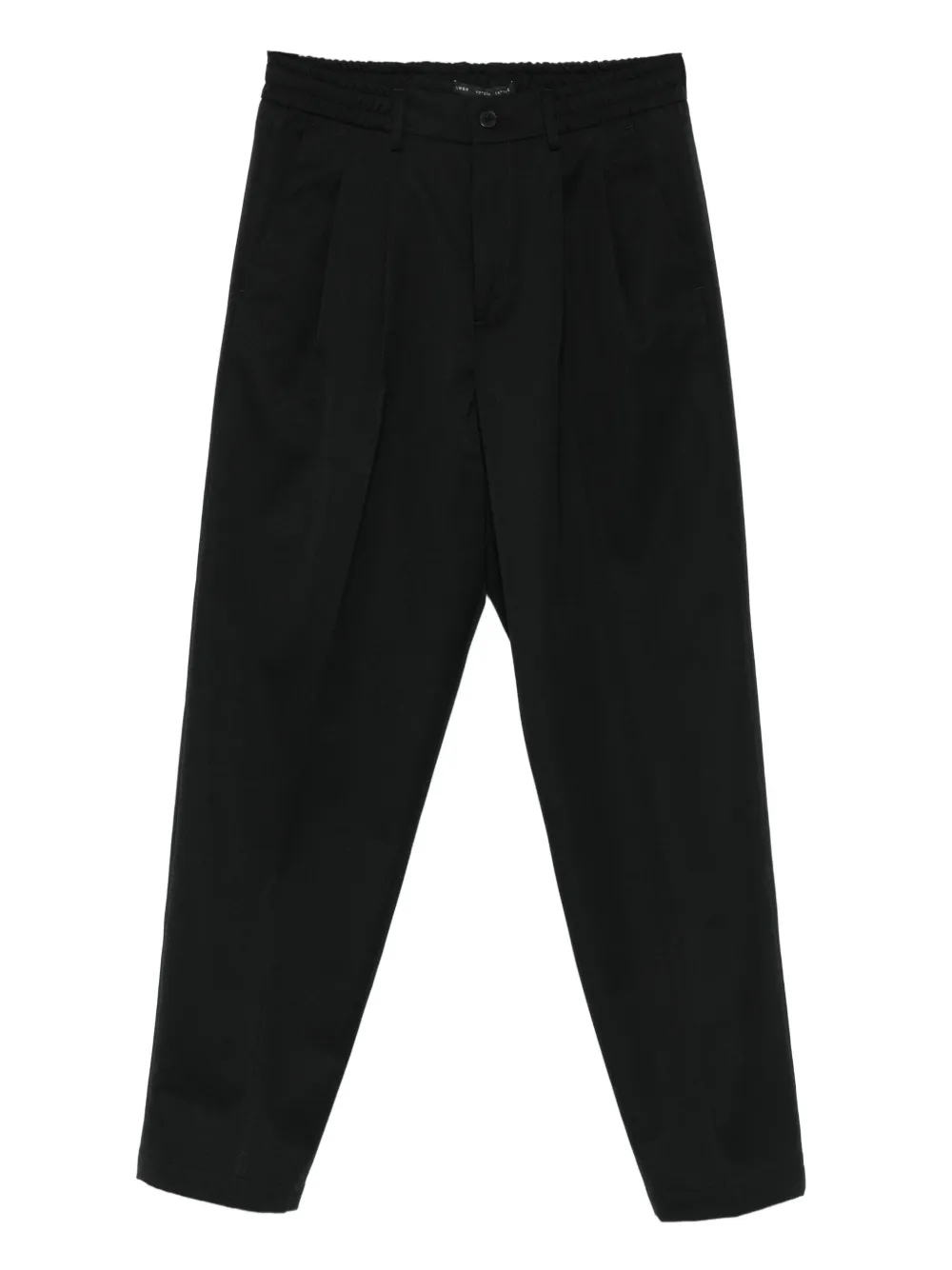 Low Brand بنطال مفصل مزين بكسرات | أسود | Image 1