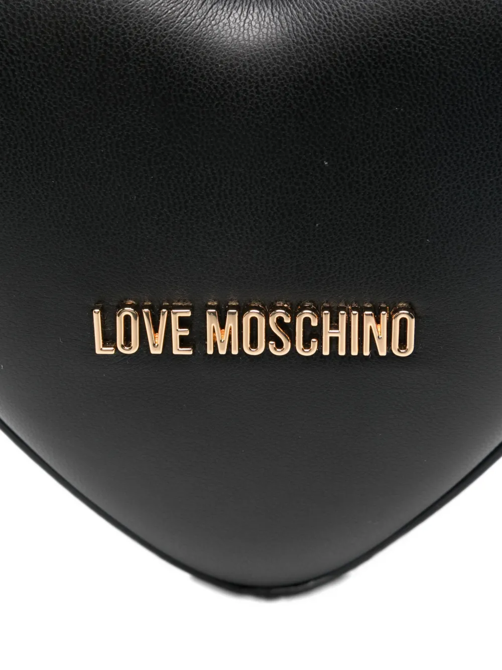 Love Moschino Heart-shape Chain-strap Cross Body Bag In Black