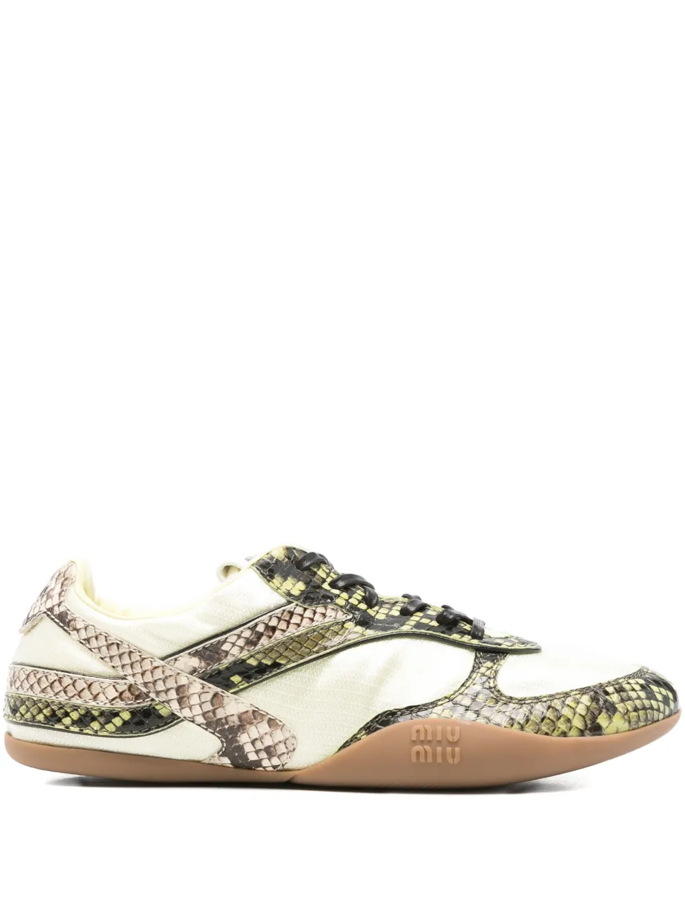 Miu Miu Sneakers con effetto serpente - Giallo