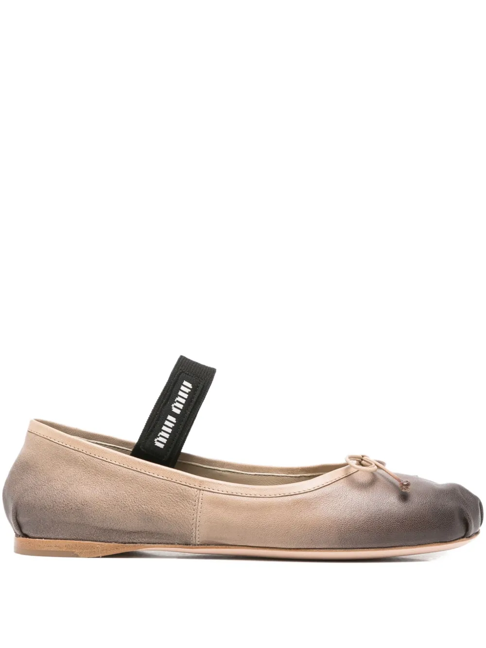 Miu Miu leather ballet flats | Neutrals | Image 1