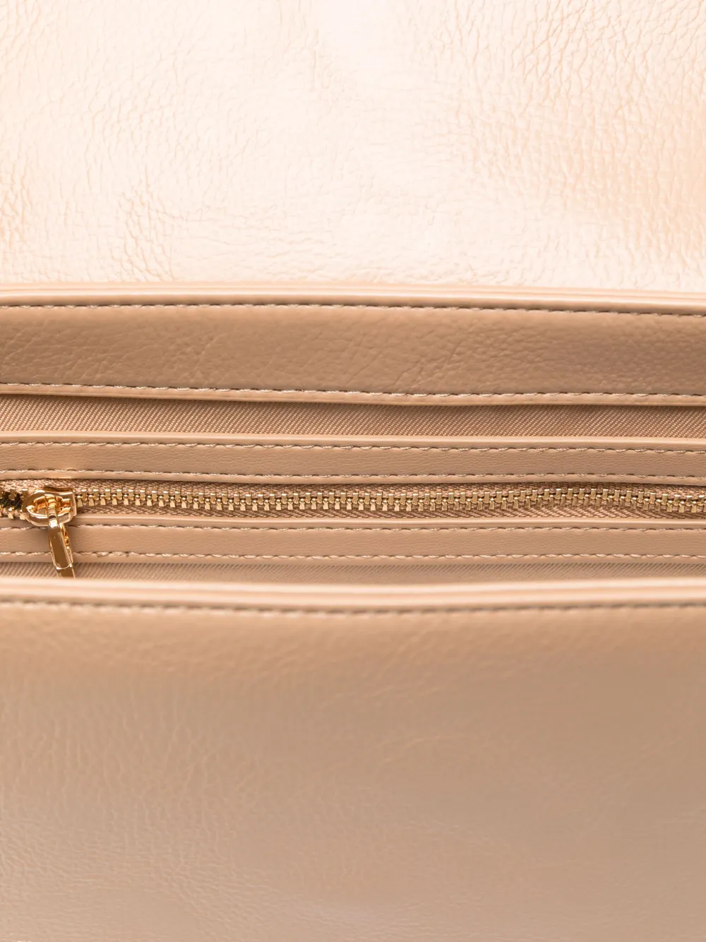 Love Moschino Logo-embroidered Studded Crossbody Bag In Neutral