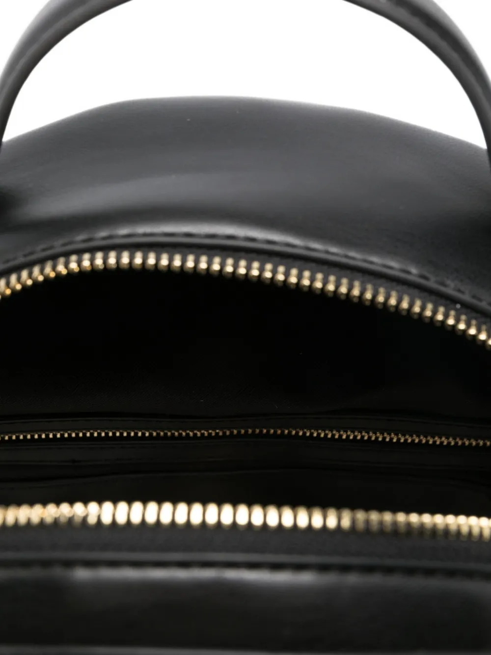 Love Moschino Zipped Leather Backpack In Brown