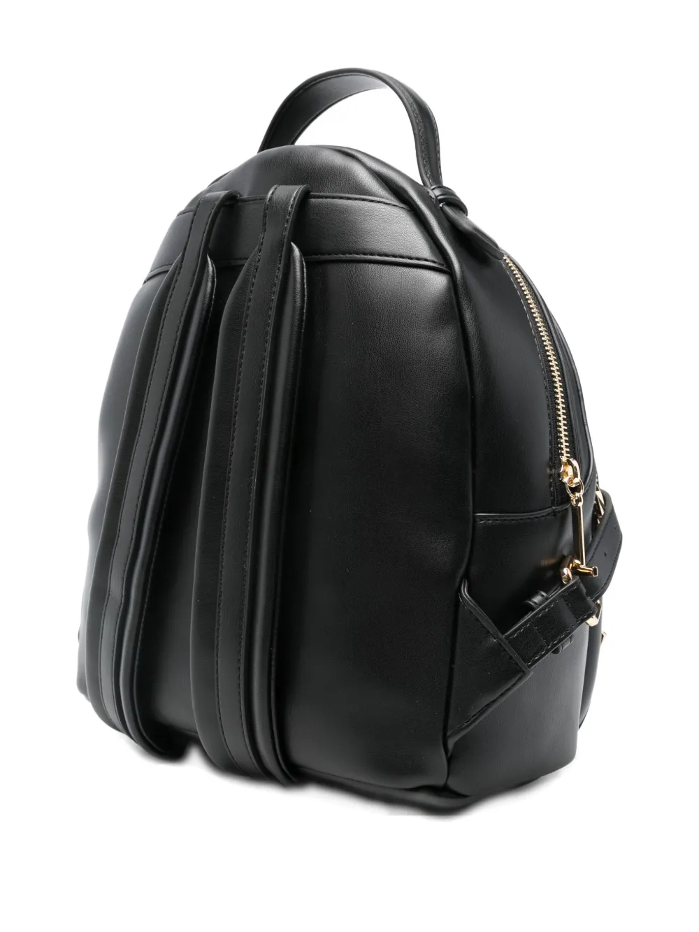 Love Moschino zipped leather backpack - Zwart