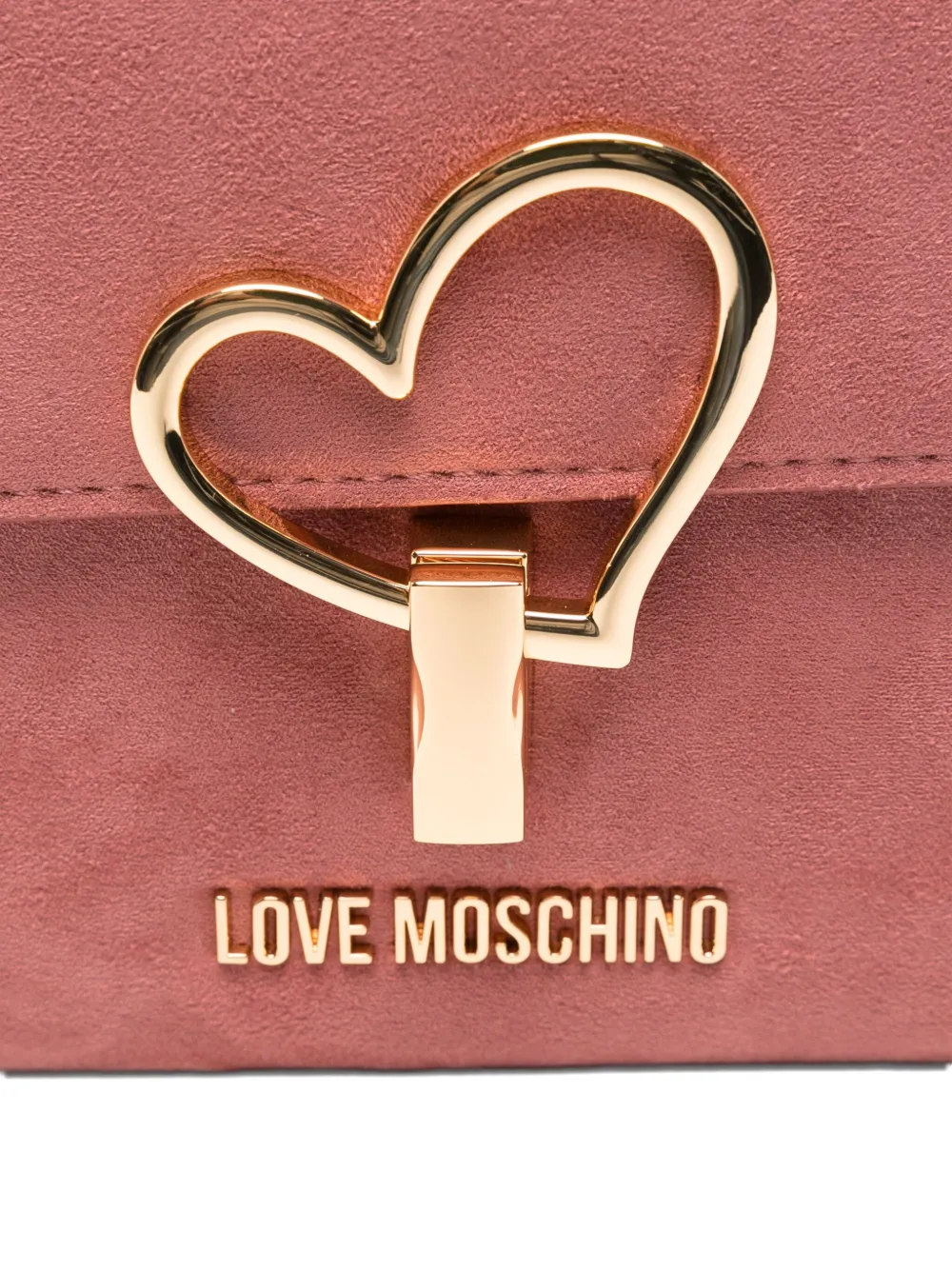 Love Moschino Heart-plaque Crossbody Bag In Pink