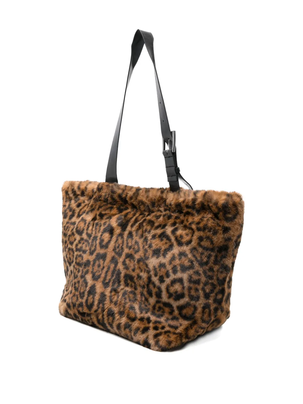 Apparis Leopard-print Buckle-strap Tote Bag In Brown