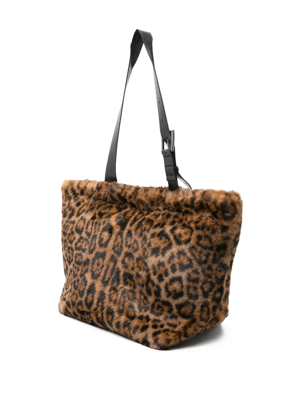 Apparis Shopper met luipaardprint en gespbandje Bruin