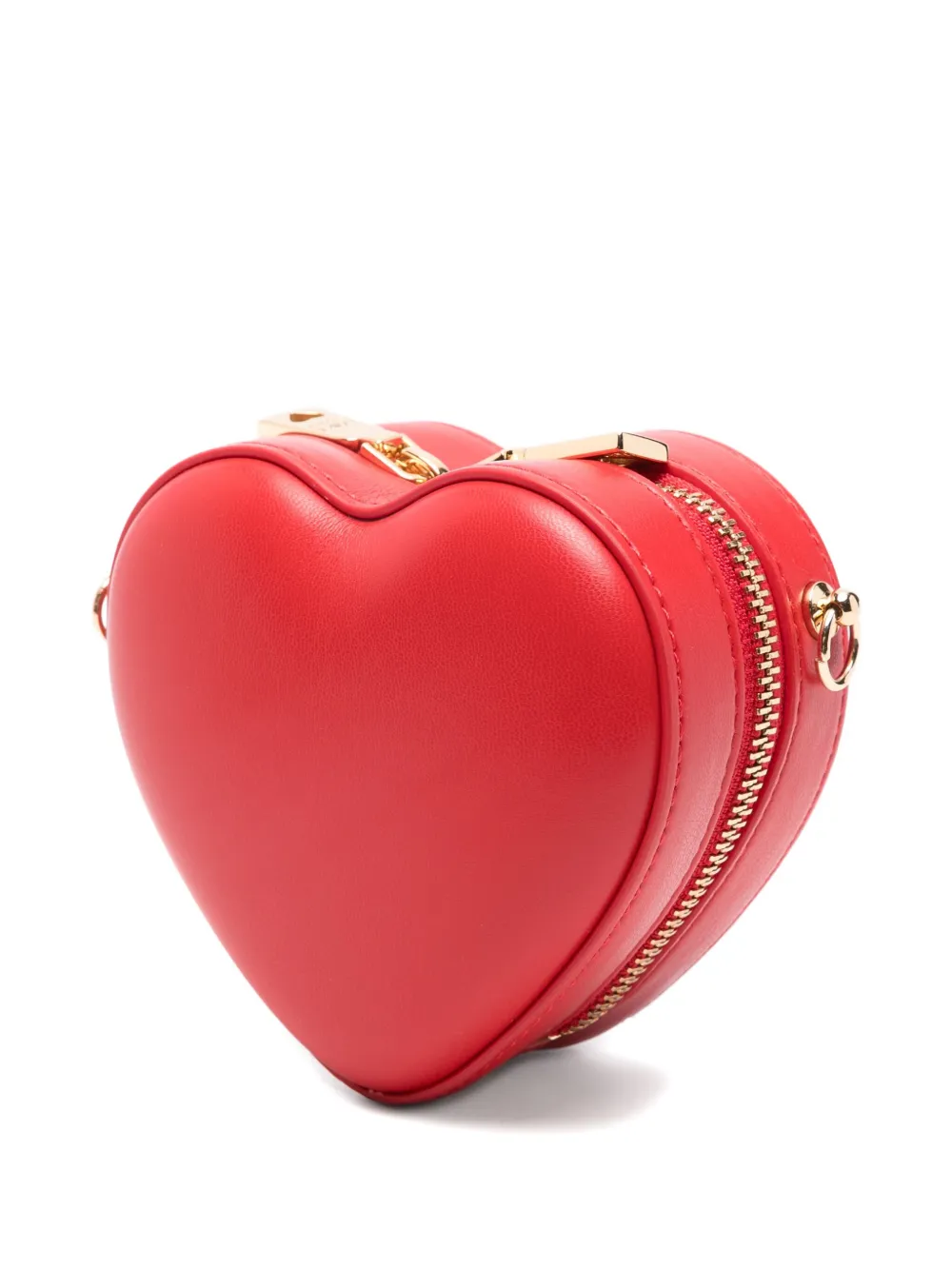 Love Moschino Heart-shape Chain-strap Cross Body Bag In Red