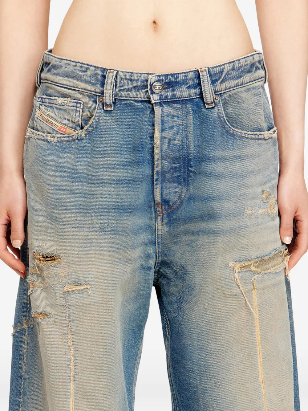 Diesel 1996 D-Sire jeans met wijde pijpen Blauw