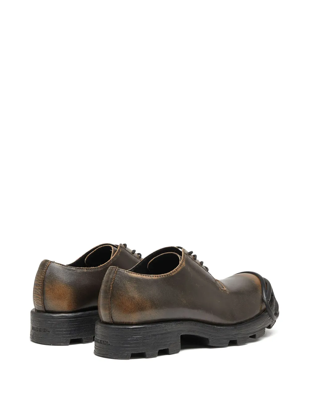 Diesel Derby schoenen met chunky zool Bruin