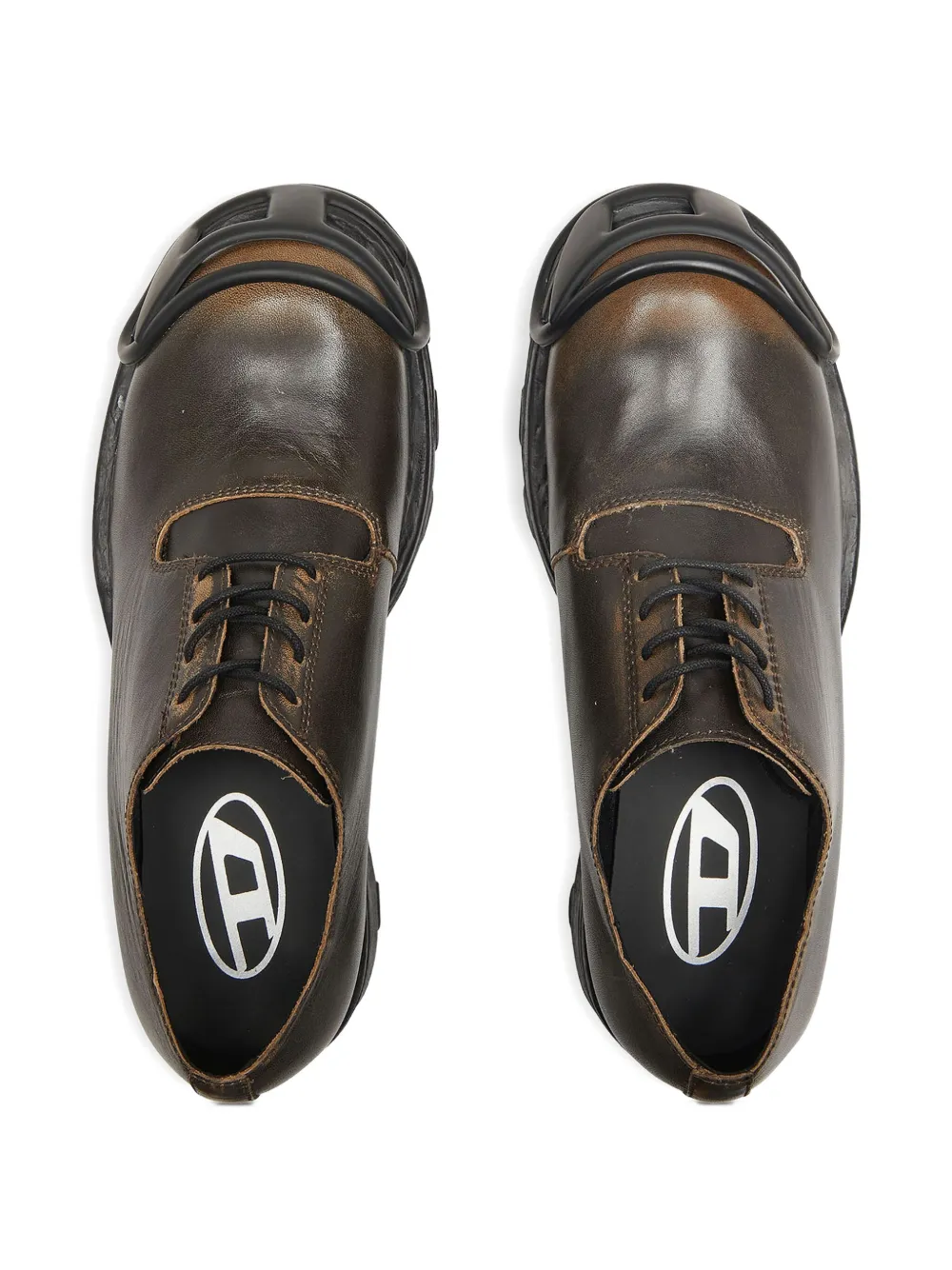 Diesel Derby schoenen met chunky zool Bruin