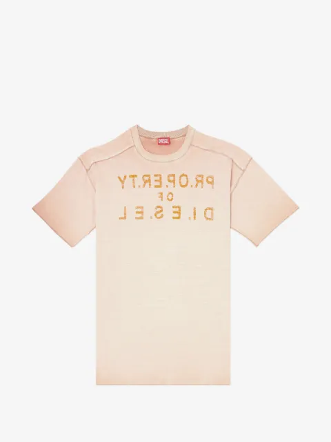 Diesel T-Look T-shirt met gerafelde afwerking