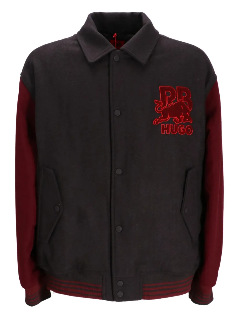 HUGO chamarra bomber con aplique del logo | negro | Image 1