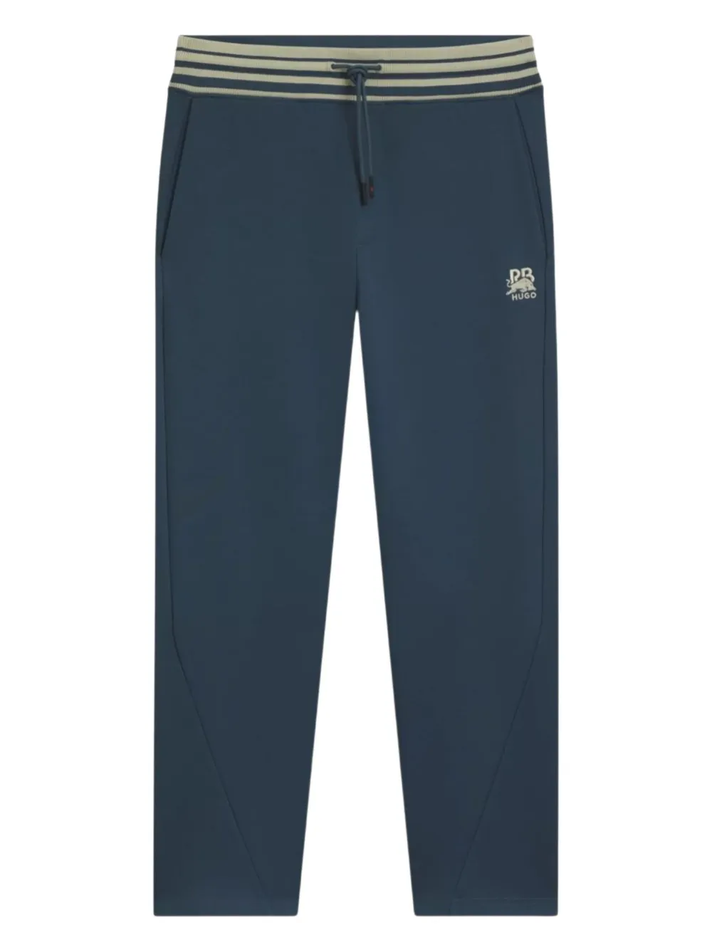 HUGO logo-print drawstring-waist pants | Blue | Image 1