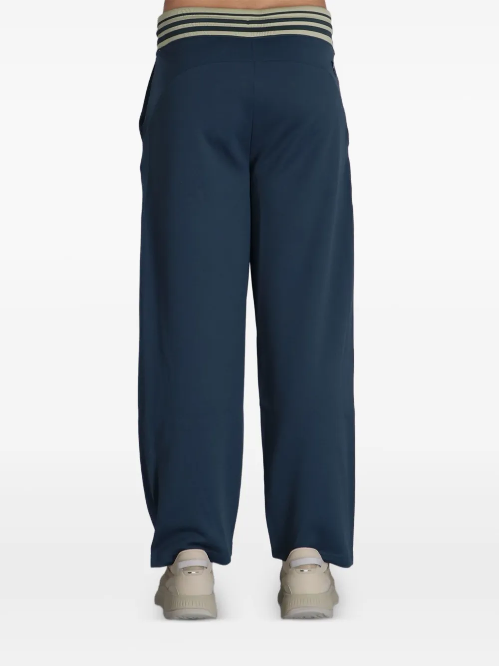 HUGO Broek met trekkoordtaille en logoprint Blauw