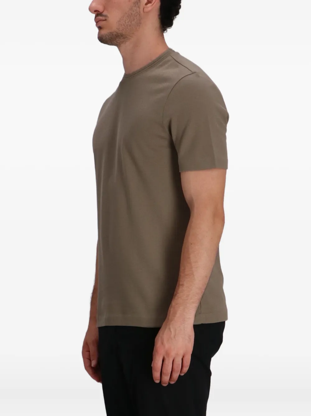 Hugo Boss T-shirt Mit Rundem Ausschnitt In Brown