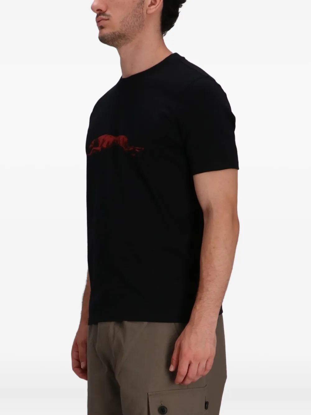 HUGO T-shirt met grafische print Zwart