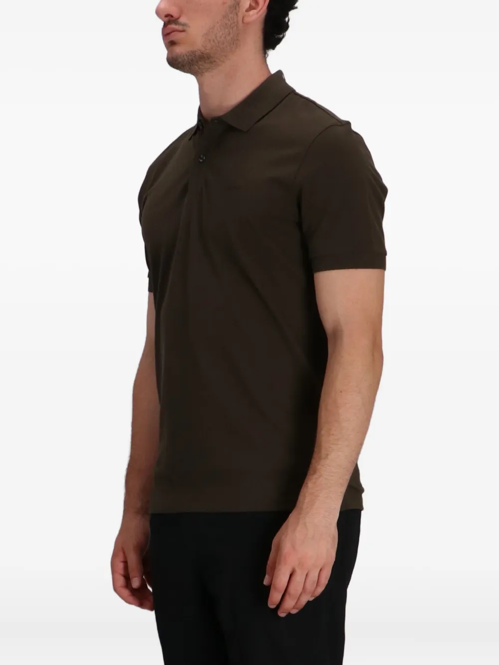 BOSS Poloshirt met geborduurd logo Zwart