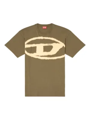 Diesel T-shirt with bleached Oval D logo
