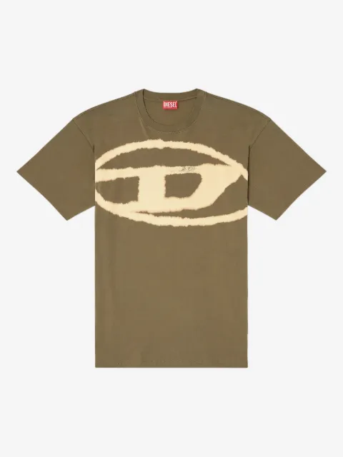 Diesel T-shirt with bleached Oval D logo