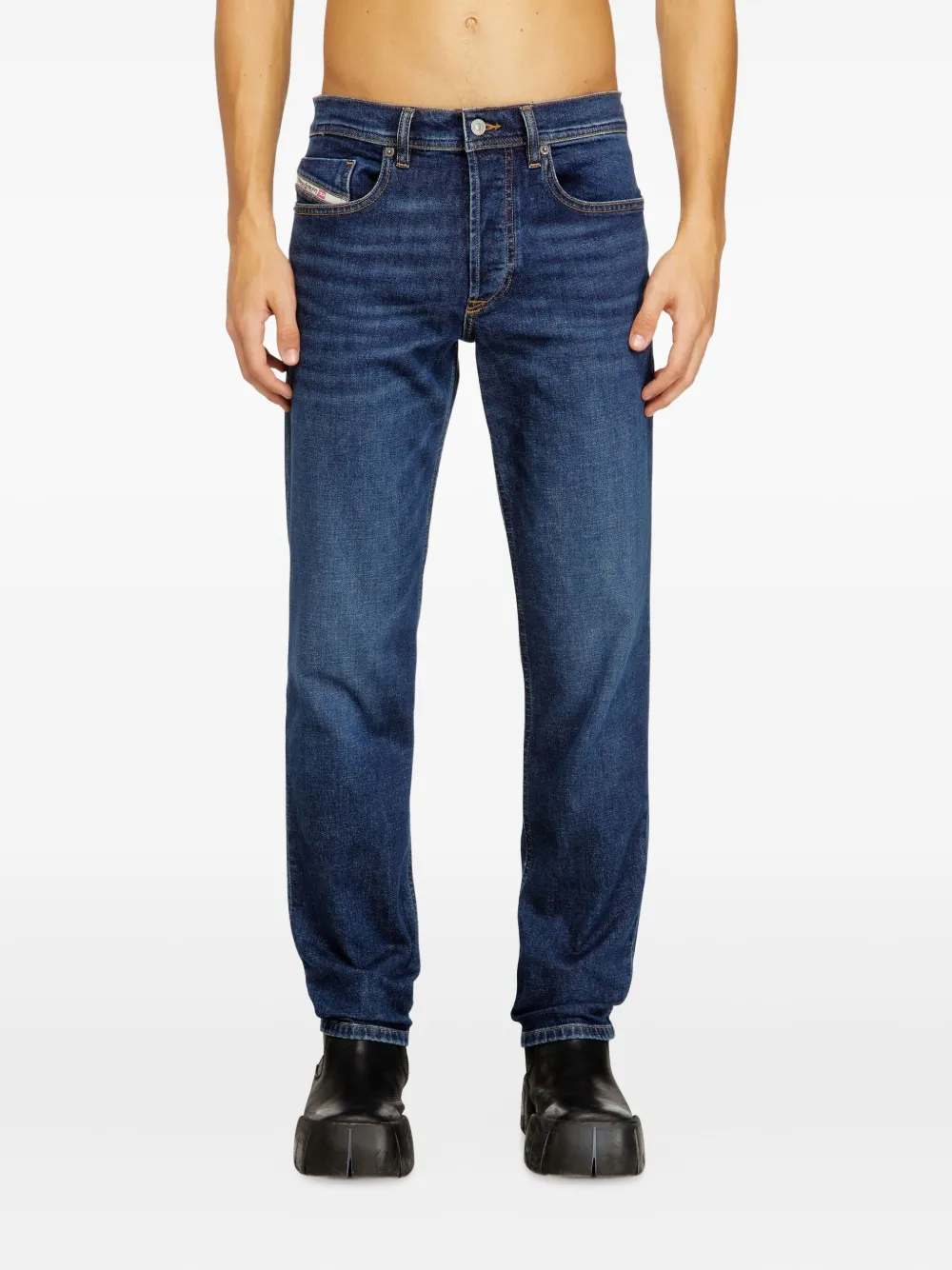Diesel D-Finitive jeans met knopen Blauw