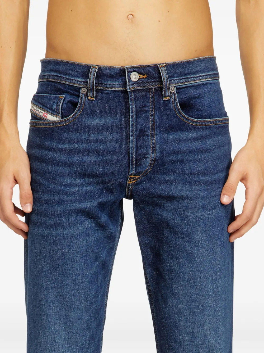 Diesel D-Finitive jeans met knopen Blauw