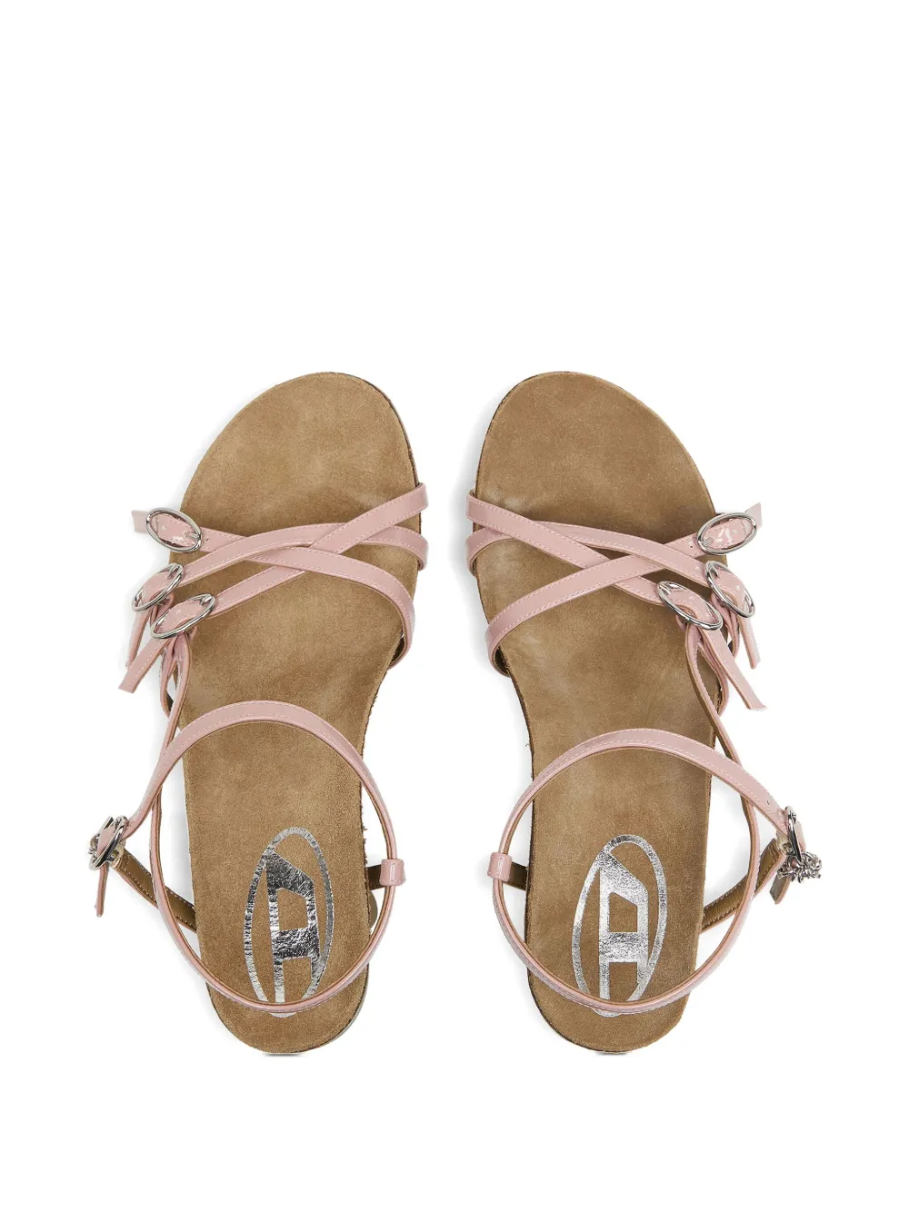 Diesel 105 mm D-Woodstock sandalen met gesp Roze
