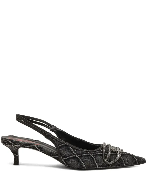 『早い者勝ち、超美品』DIESEL D-VENUS SBレザーパンプス Diesel D-Venus SB 40mm パンプス | ブラック | FARFETCH JP