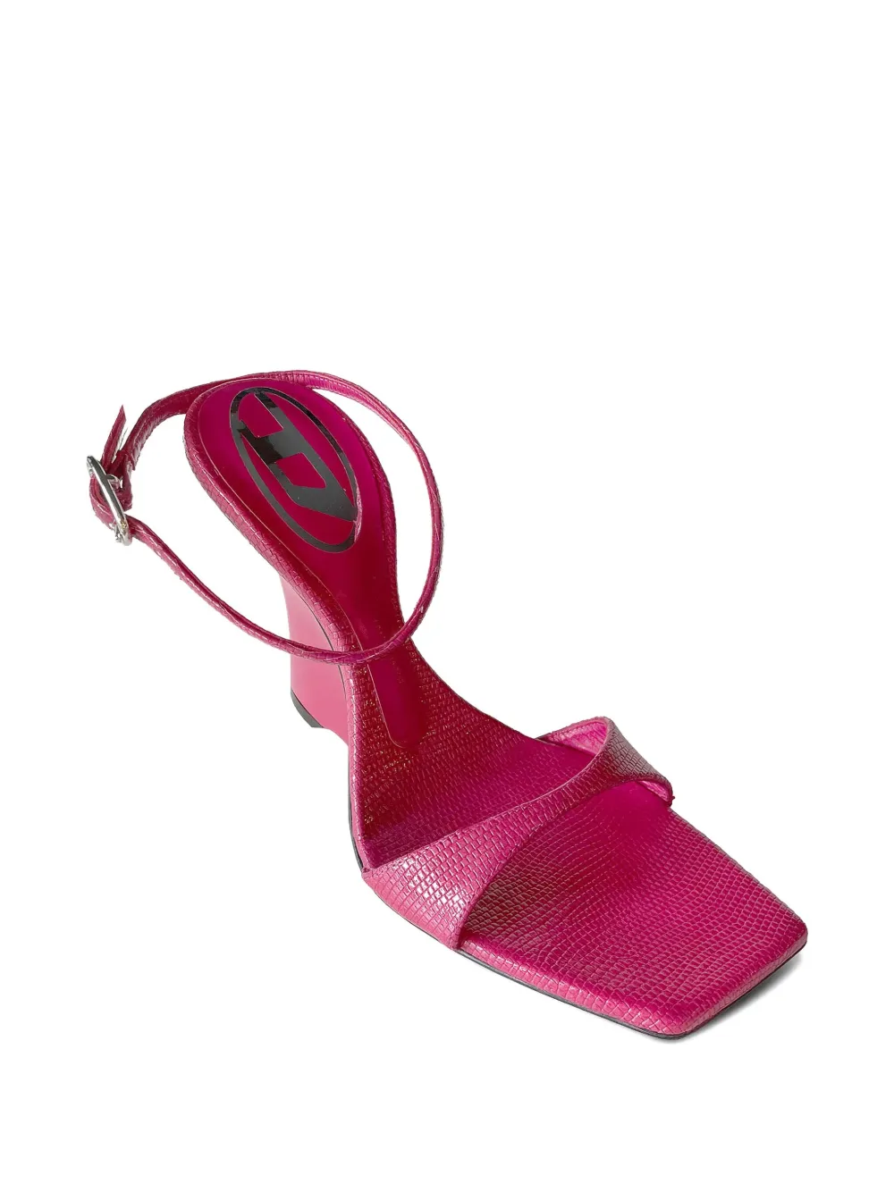 Diesel 90mm D-amber Wedge Sandals In Pink