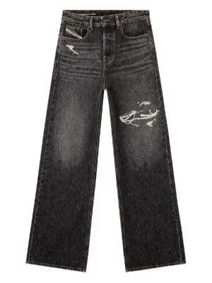 Diesel D-Rise 007F6 straight-leg Jeans | Black | FARFETCH