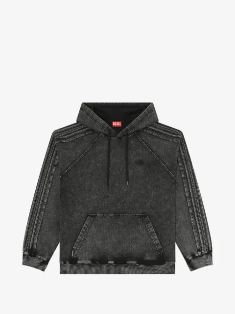 Diesel hoodie in washed cotton with Oval D embroidery