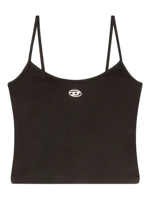 Diesel Oval D ロゴプレートベスト トップ | ブラック | FARFETCH JP