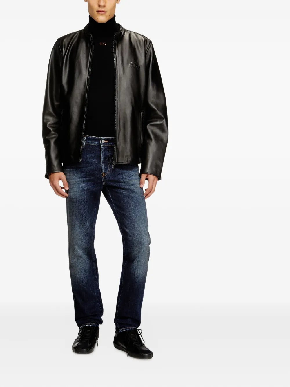 Diesel D-Vyl 0adbn button slim jeans - Blauw